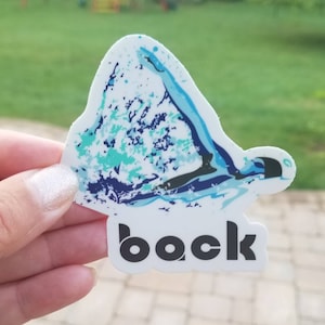 Vinyl swim Sticker, water bottle sticker, swim gift, swim team gift, BACKSTROKE, swim coach, swim mom, triathlon gift, swim life