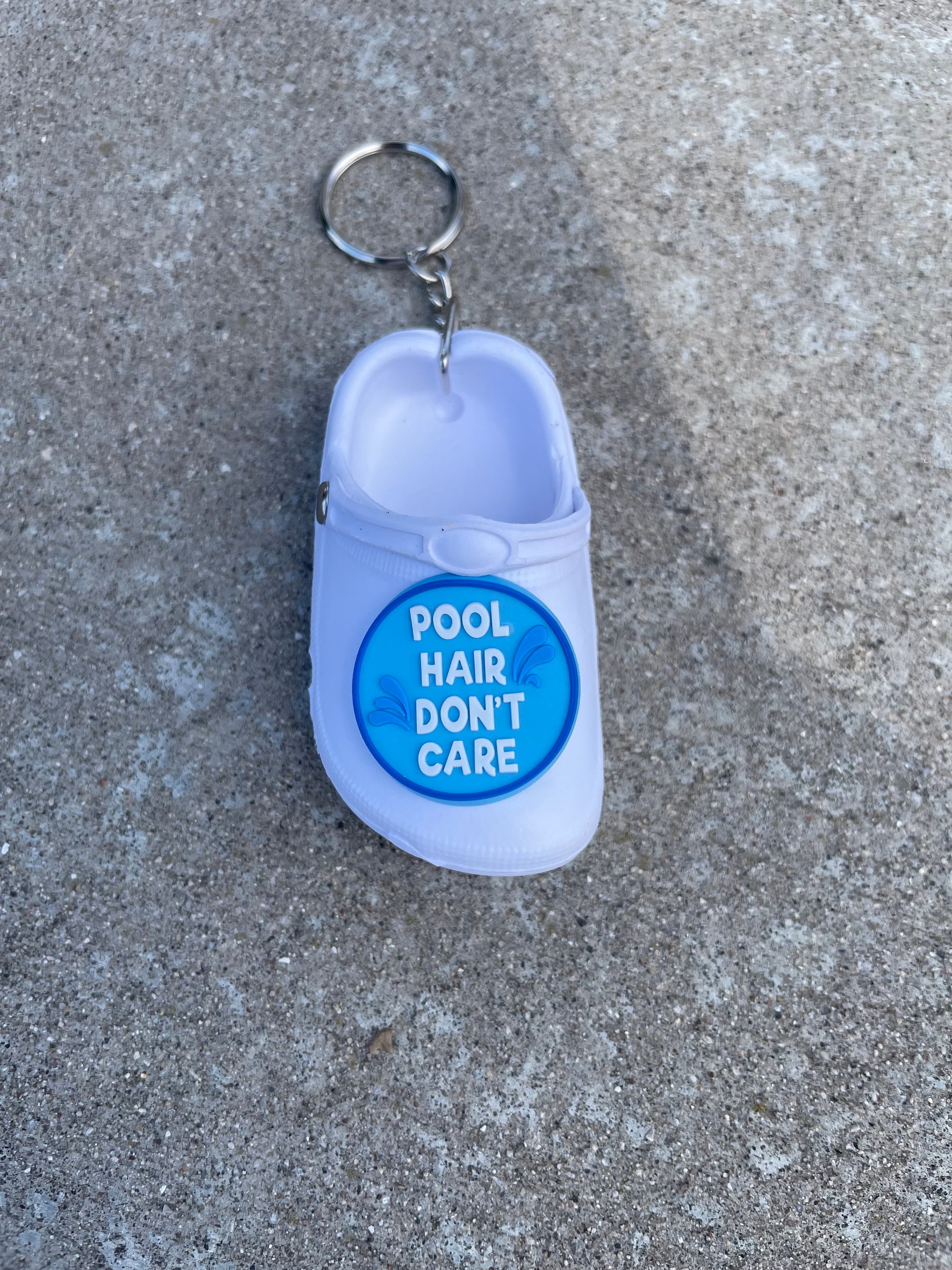 Clog Swim Keychain with Charm for Croc Attached, Swim Coach Keychain, Swim Keychain, Swim Coach Gift, Swim Party Idea, Swimmer, Swim Gift