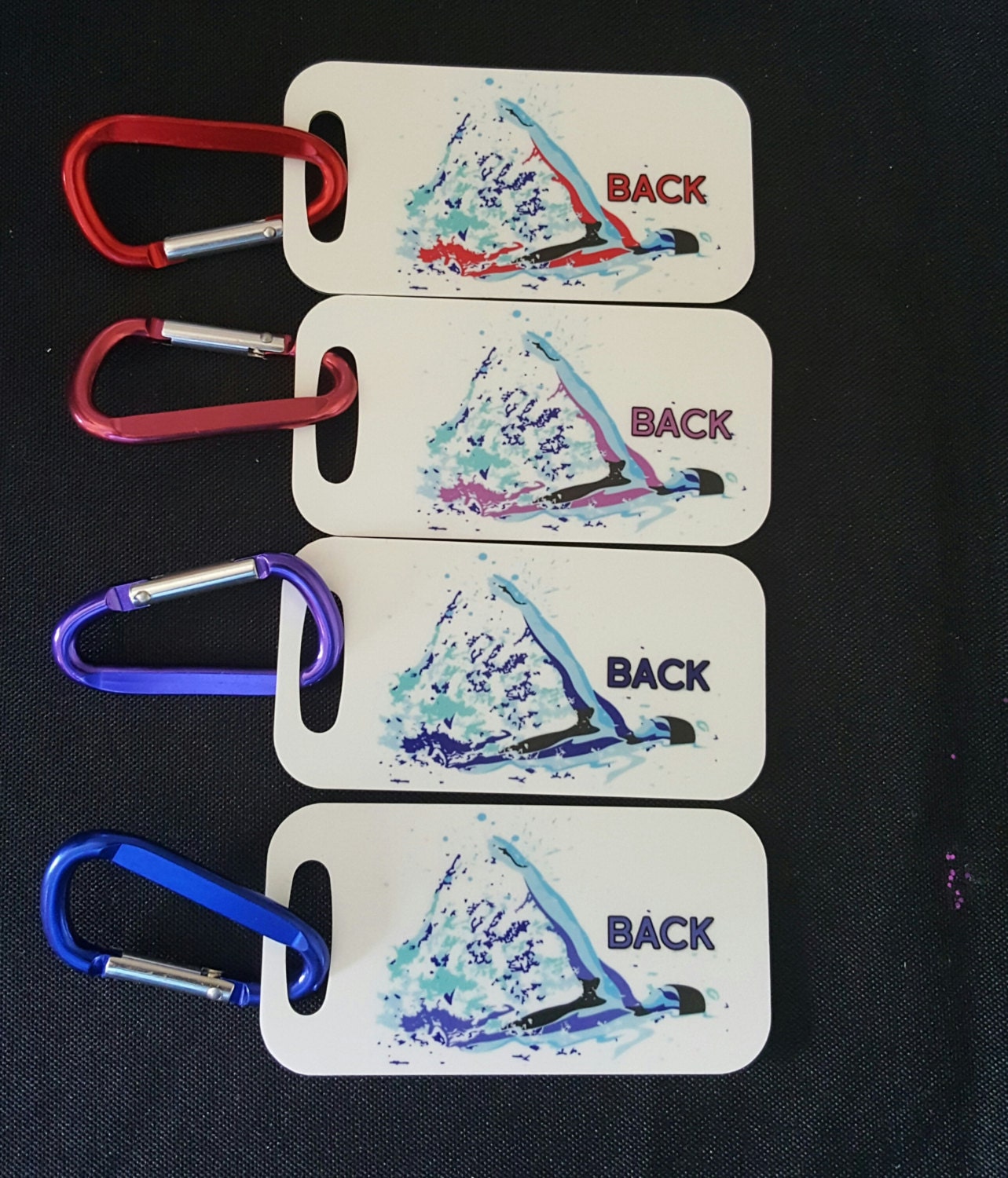 Backstroke Swim Bag Tag Luggage Tag Swim Party Idea Etsy