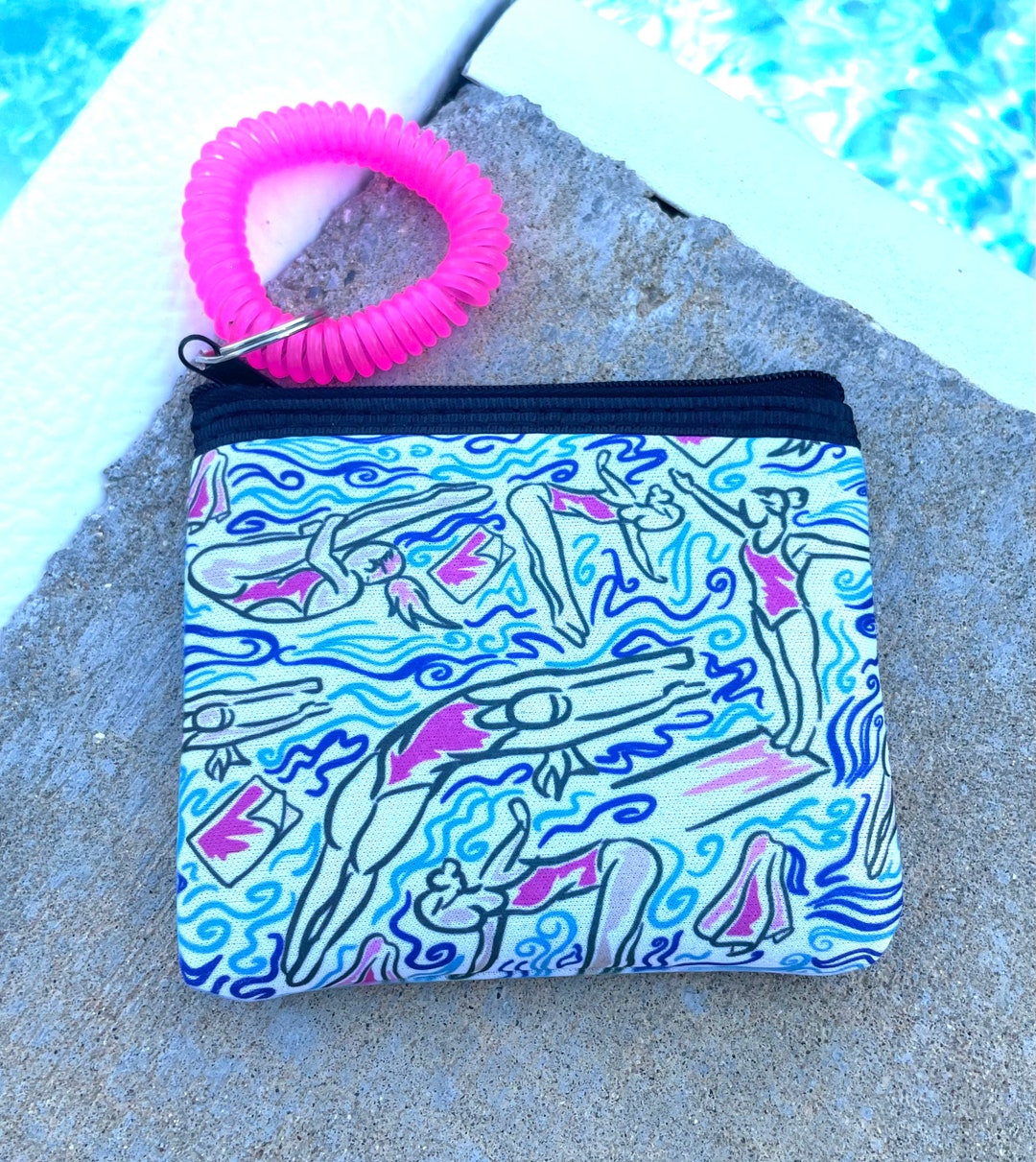 Springboard Diving Coin Purse, Id Holder, Keychain Dive Gift, Diver