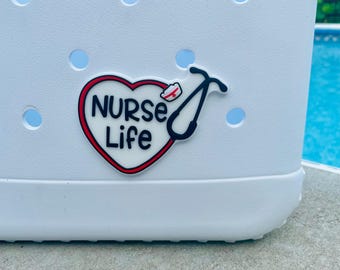 Nurse Life Bogg Bag Charm: Nurse Gift