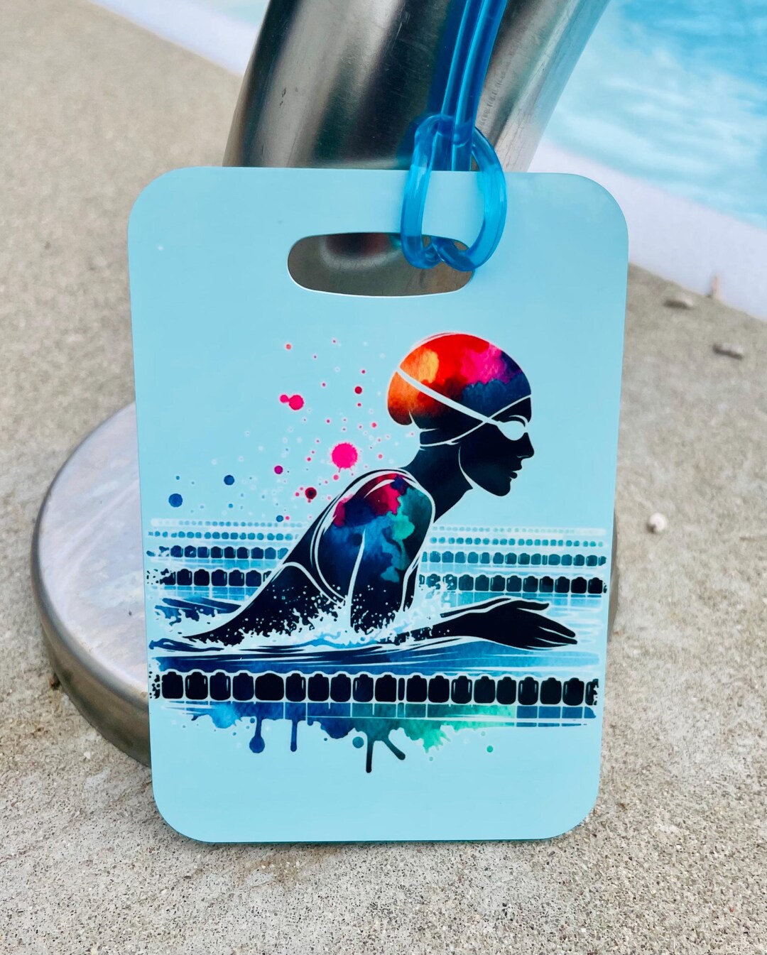Swim Racing Tag BREASTSTROKE SWIMMER Swim Bag Tag, Sport Bag Tag, Swim Team Bag Tag ...