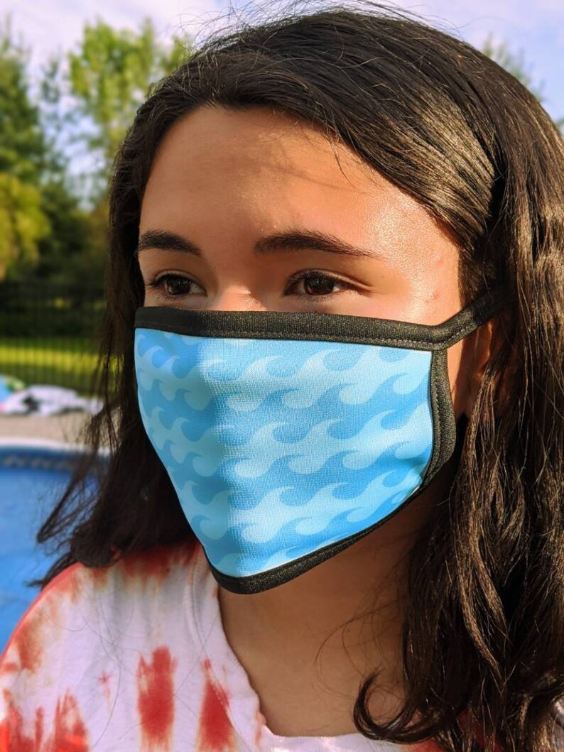 SWIM Themed Face Mask WAVE Swimming. Child Adult Super Soft | Etsy
