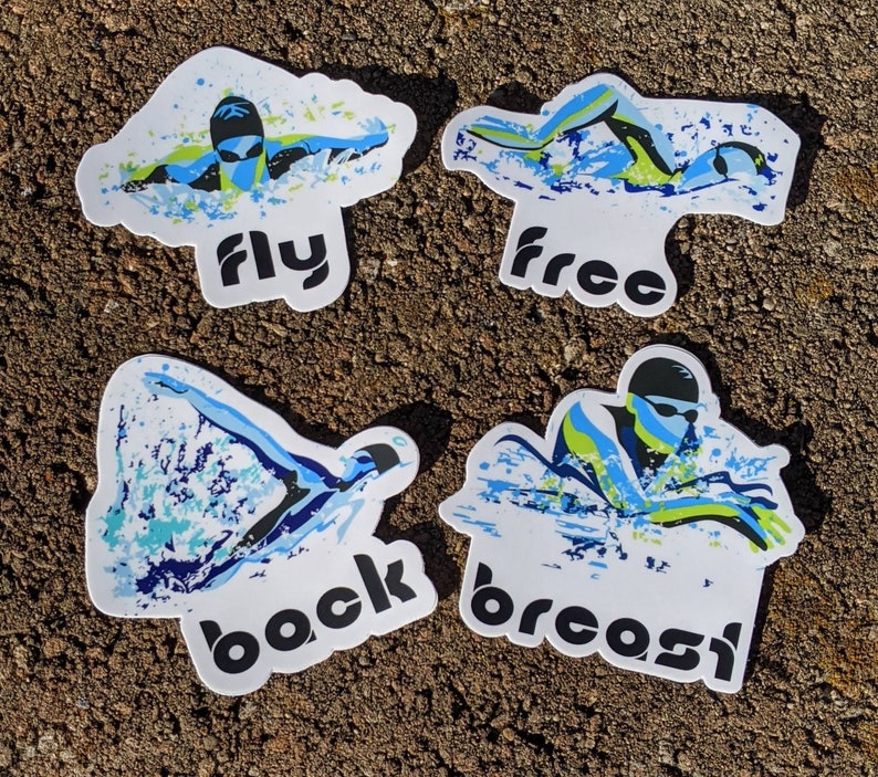 Vinyl Swim Sticker Water Bottle Sticker Swim Gift Swim Team Etsy