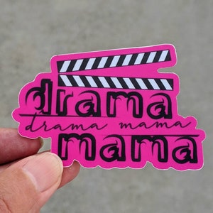 Vinyl Theatre Sticker, water bottle sticker, theatre gift, drama gift, DRAMA MAMA, tech gift, theatre mom, THEATRE gift