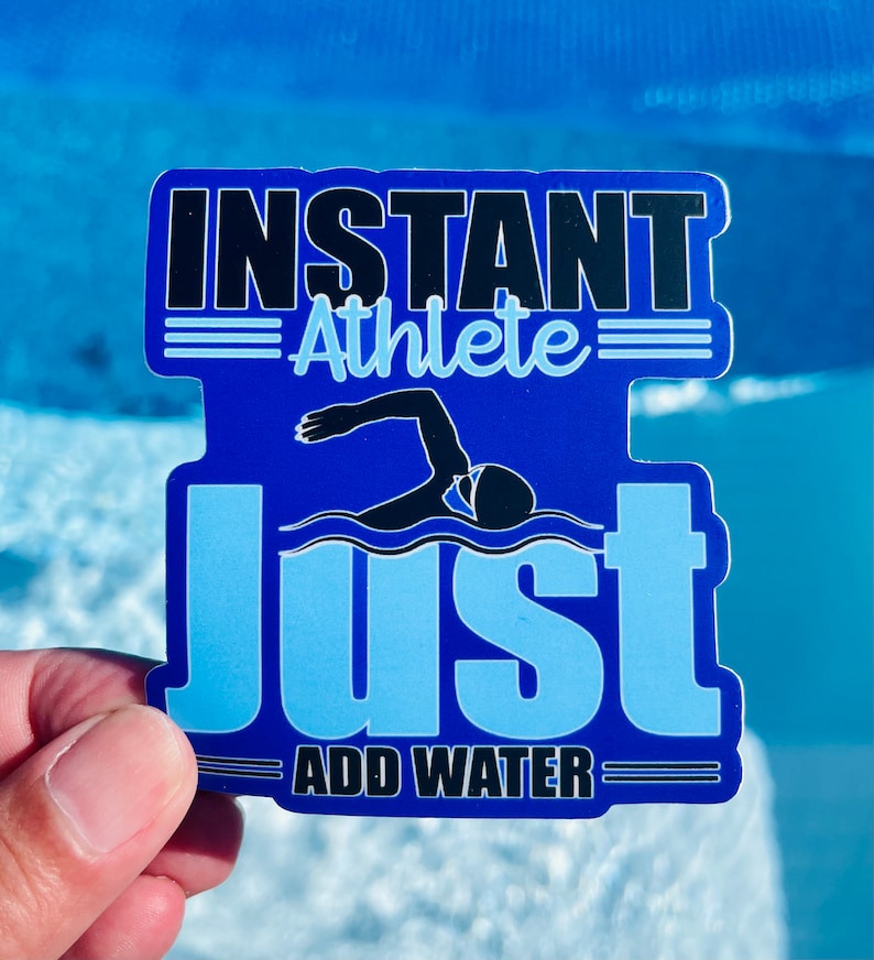 Vinyl Swim Sticker Water Bottle Sticker Swim Gift Swim Team Etsy