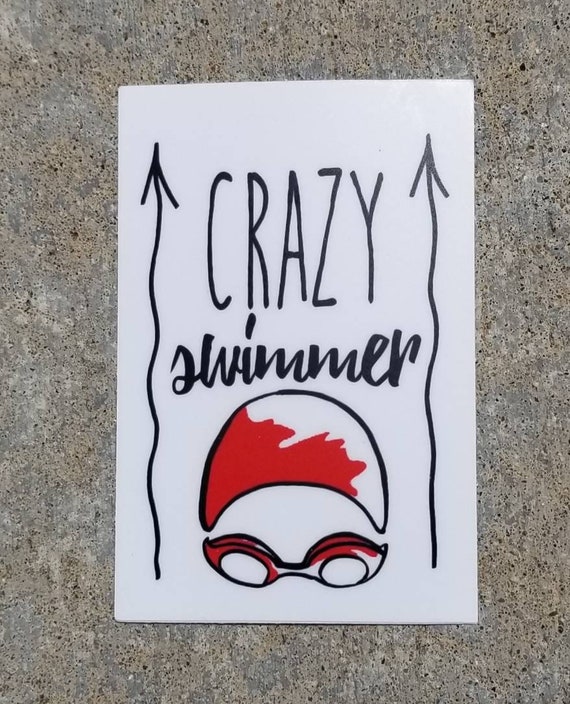Vinyl swim Sticker water bottle sticker swim gift swim team Etsy