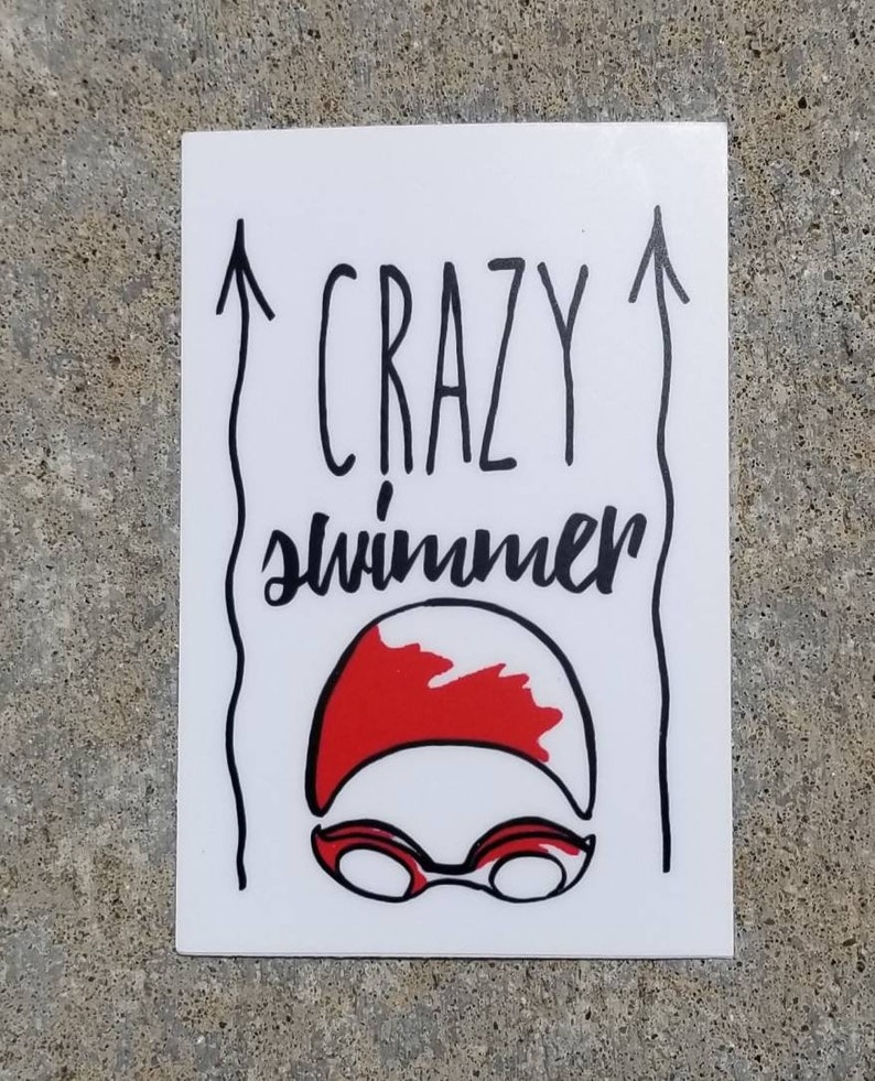 Vinyl swim Sticker water bottle sticker swim gift swim team Etsy