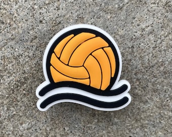 Charm para pelota de waterpolo Crocs, Charm para zapatillas de waterpolo, regalo de waterpolo, regalo de equipo de waterpolo, regalo de nadador, entrenador de waterpolo, charm de natación