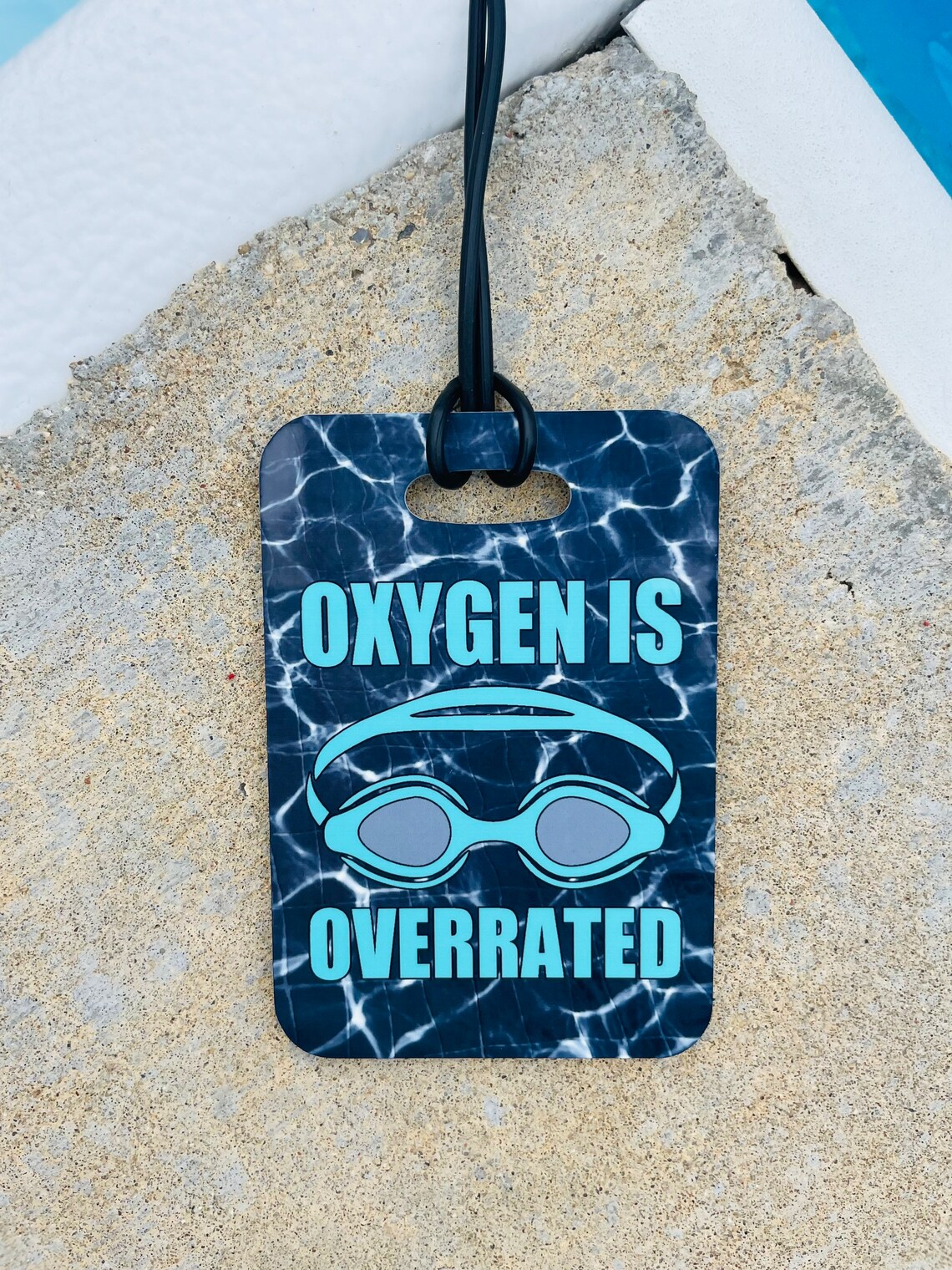 OXYGEN is OVERRATED Swim Bag Tag Sport Bag Tag Swim Team Bag Etsy