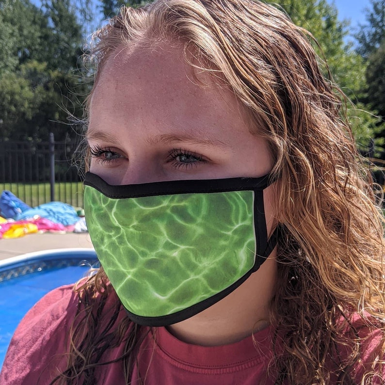 SWIM themed Face Mask pool WATER Child Adult Super soft | Etsy
