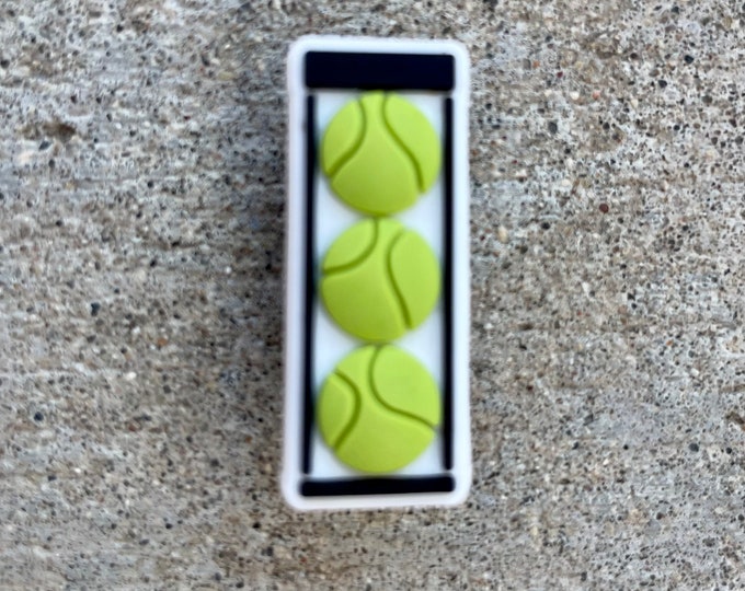 Charm for Crocs CAN of TENNIS balls, tennis Shoe Charm, tennis gift, tennis team gift, tennis player gift, tennis coach, tennis mom