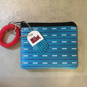 Swim coin purse, id holder, keychain swim gift, swimmer gift, LANE LINE swim team gift, swim coach gift, swim stocking stuffer