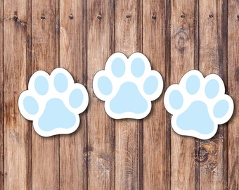 Set of 3 Dog Paws_Blue