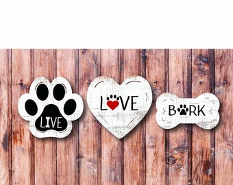 Live Love Bark_Paw Heart Dog Bone