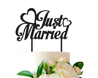 Just Married Acrylic Cake Topper