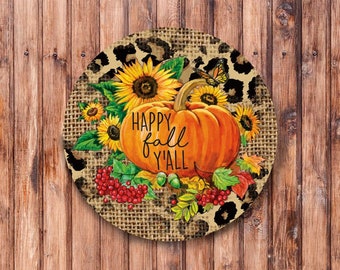 Pumpkin Sign Happy Fall Y\u2019all Fall Sign