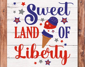 Sweet Land of Liberty Wreath Sign