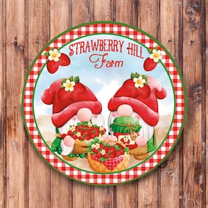 Strawberry Hill Gnome  wreath sign