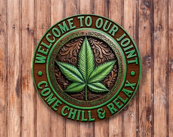 Welcome to Our Joint Wreath Sign