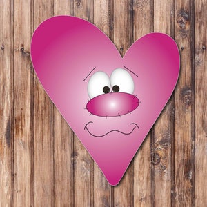 Heart Face_Hardboard Sign