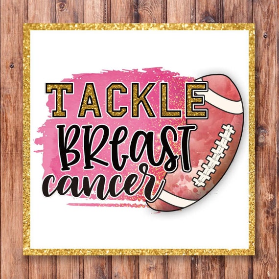 Tackle Breast Cancer Wreath Sign