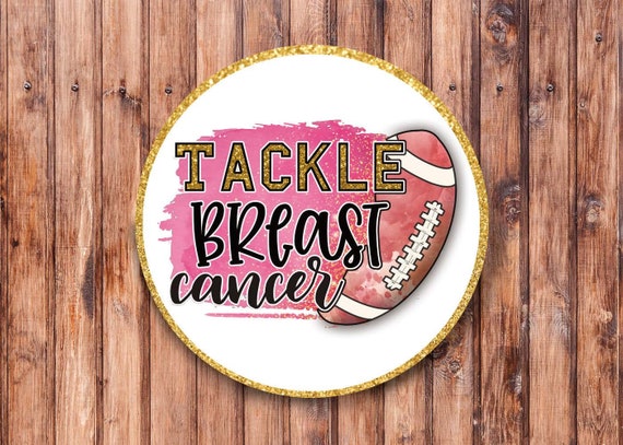 Tackle Breast Cancer Wreath Sign