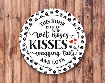 Wagging Tails Wreath Sign