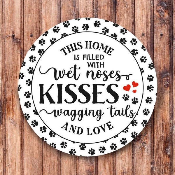 Wagging Tails Wreath Sign