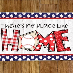 No_Place_Like_Home_Baseball_Wreath Teken
