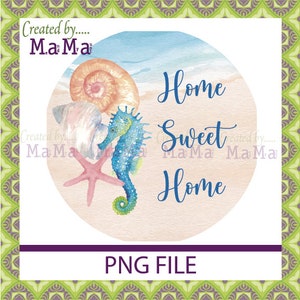 Fichier PNG Home Sweet Home Seashells Signe de couronne, Accessoire de couronne, fichier de sublimation