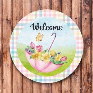 Spring Tulips Wreath Sign