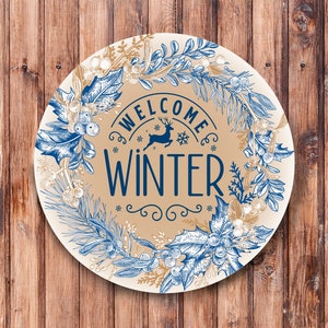 Welkom winterkrans teken