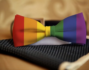 Rainbow Bow Tie