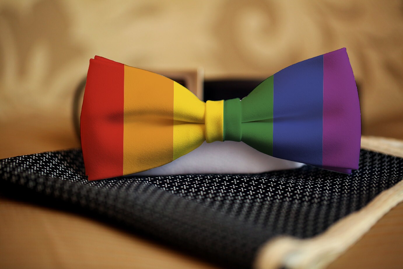 rainbow silk tie