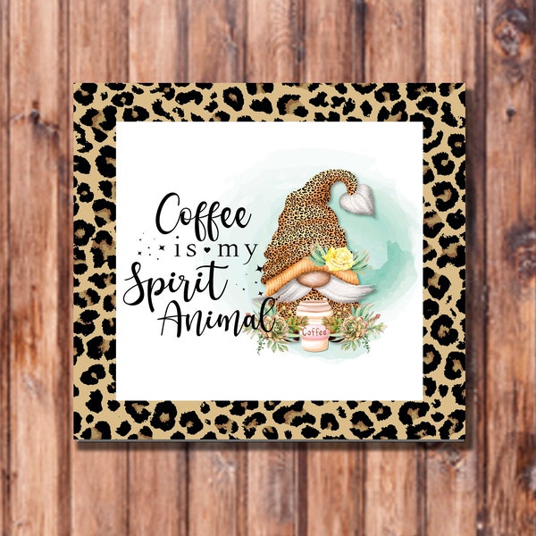 コーヒーは私のスピリットアニマル_リースサイン