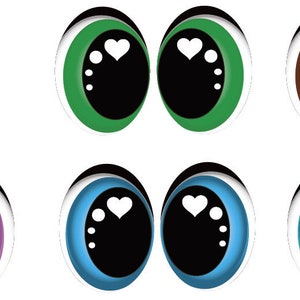 Oval Heart Pupil Eyes_Doll Eyes_Wreath Attachment Eyes_