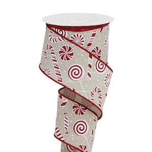 Candy Cane Peppermint 2.5&quot; x 10yd Ribbon
