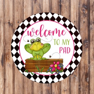Welcome To My Pad Wreath Sign