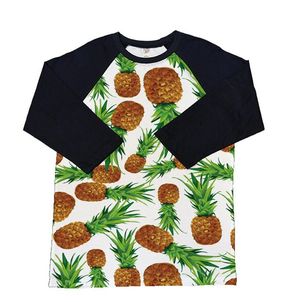 Pineapple Shirt_3/4 Sleeve Raglan Shirt_choose Our Design or Etsy