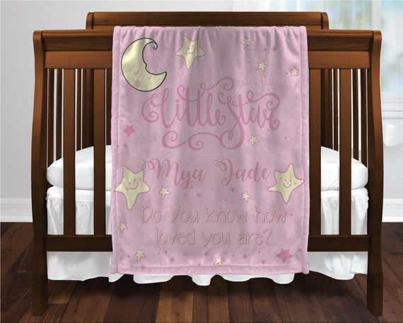 Twinkle Twinkle Little Star Monogram Baby Blanket Create one of a kind gifts for that special Baby
