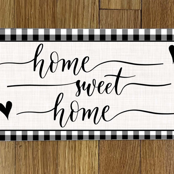 Home Sweet Home_Buffalo Plaid_Wreath Sign