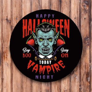 Happy Halloween Vampire Wreath Sign