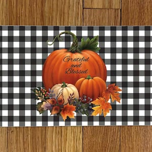Grateful and Blessed Wreath Sign