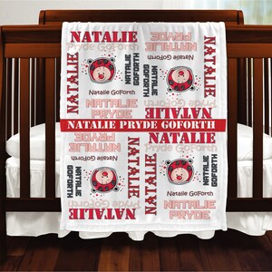 Monogram Baby Blanket with Ladybug_Create one of a kind gifts for that special Baby