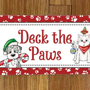 Deck the Paws Wreath Sign