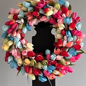 Multi Color Tulip Wreath