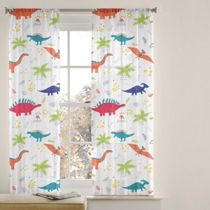 Dinosaur Sheer Curtains_available in two sizes