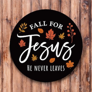 Autumn Jesus Wreath Sign