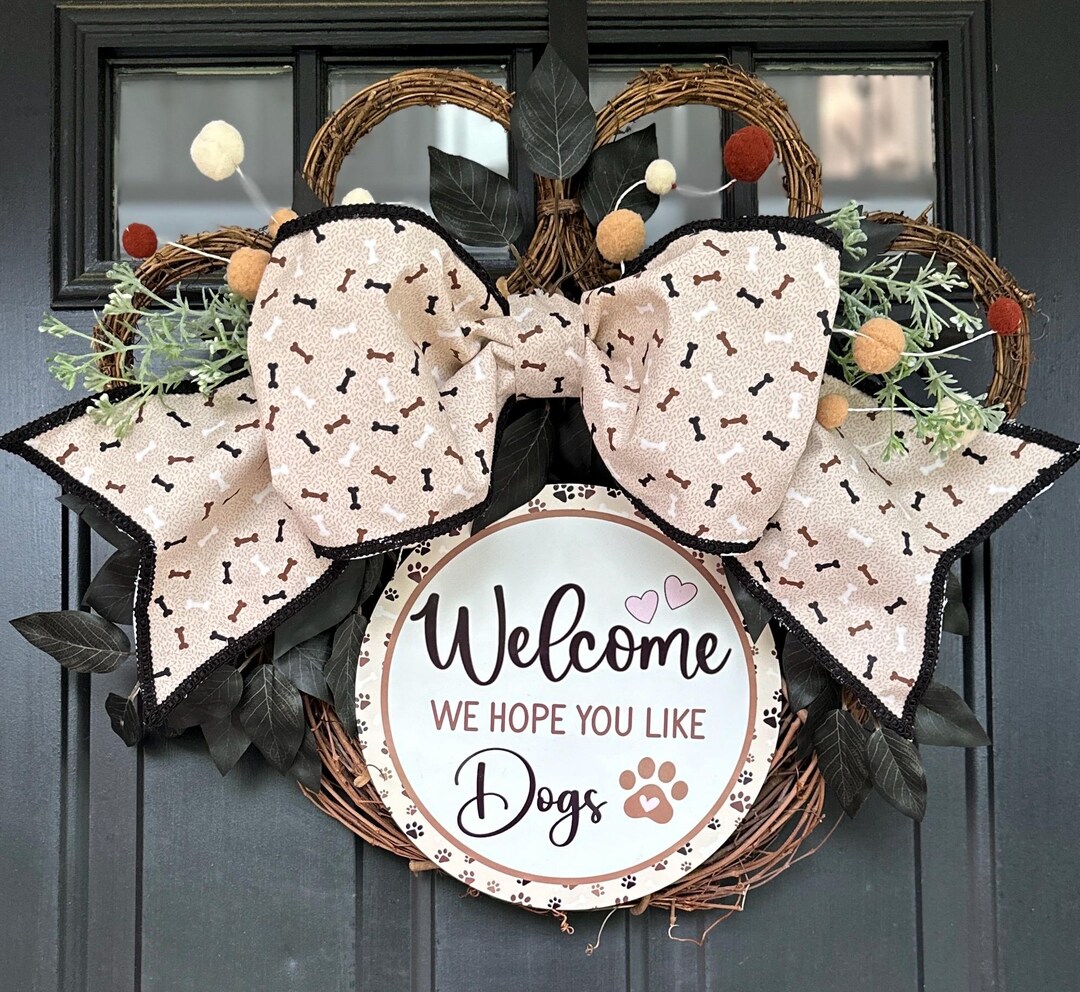 Dog Paw Grapevine Wreath - Etsy